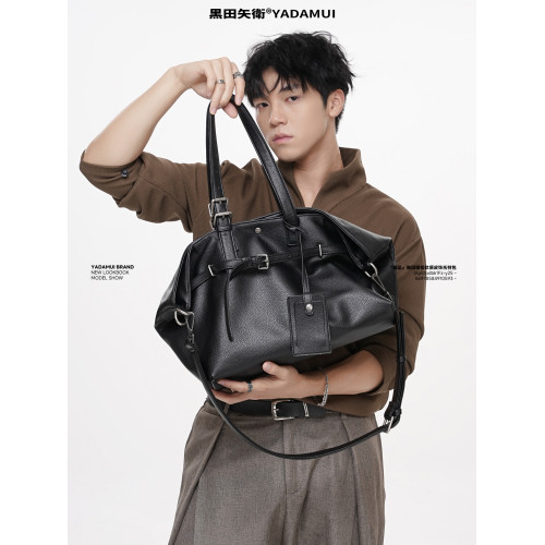 黑田矢衛「幅墜」軟皮小衆高級感通勤男生女斜後後背包單肩手提托特包