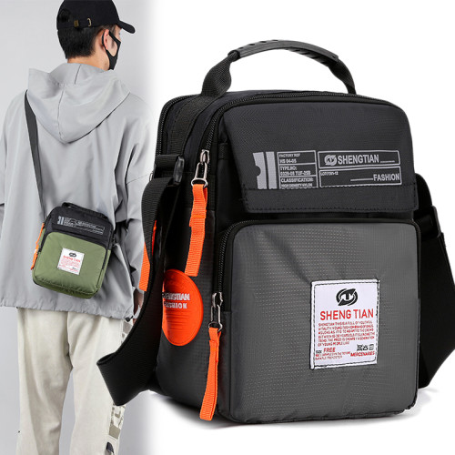 斜後後背包男潮款男士包包新款時尚單肩包休閒潮流挎包男大容量後後背包男