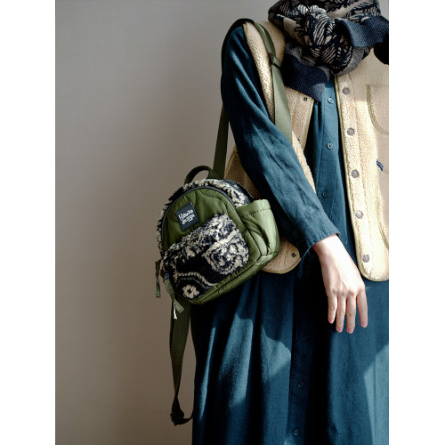 housedesign原創2025冬復古毛絨迷你小後後背包輕便羊羔毛迷你雙肩包