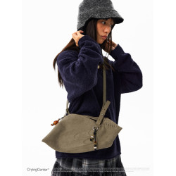 CryingCenter反毛皮餃子單肩斜後後背包小餃包（含串珠掛件）哭喊中心