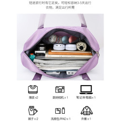 萬向輪旅行包2024年新款可攜式手拉行李袋帶滑輪收納包大容量健身包