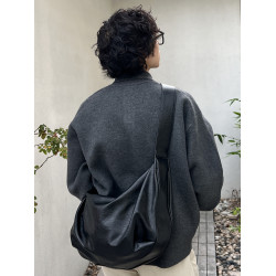 YUEN原創設計款ins單肩斜背大容量pu通勤托特包男女hobo百搭通勤