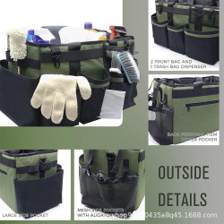 大容量可斜背車用收納專業清潔工具包工政清潔包