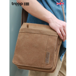 Troop帆布男包簡約單肩包男士包包歐美休閒英倫復古包斜背單肩包