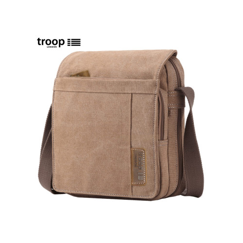 Troop帆布男包簡約單肩包男士包包歐美休閒英倫復古包斜背單肩包
