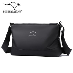 斜後後背包男潮流簡約三層休閒男包時尚旅行單肩包牛津布通勤小挎包