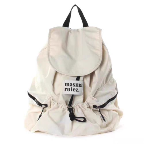 韓國小衆設計雙肩包2025新款抽繩雙肩包格子多口袋速乾後後背包書包