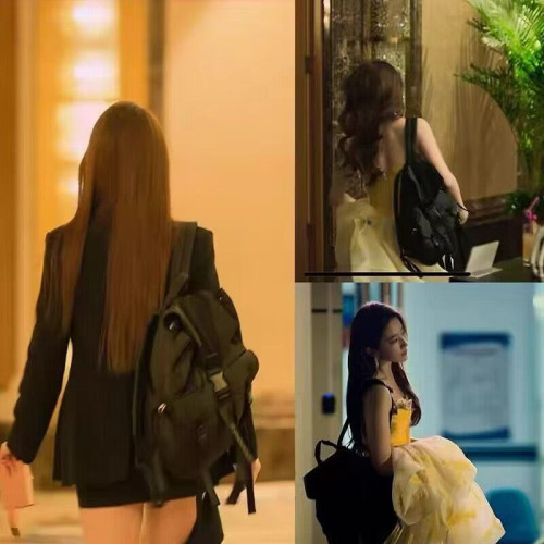 玫瑰的故事劉亦菲同款黃亦玫雙肩包女通勤電腦後後背包大輕便旅行書包