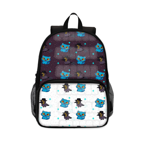 獵魔女團兒童前袋後後背包 KPop DemonHunters學生書包16寸貼袋