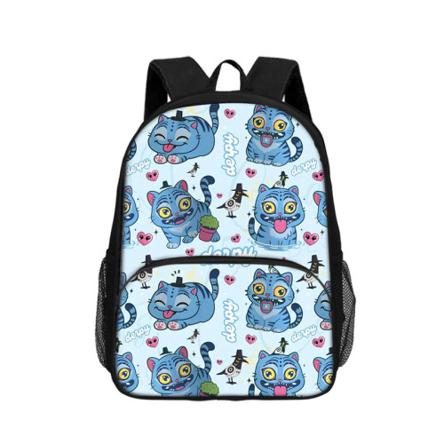 獵魔女團兒童前袋後後背包 KPop DemonHunters學生書包16寸貼袋