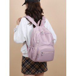 女士新款戶外大容量水洗牛津布多層雙肩包旅遊旅行休閒後後背包書包