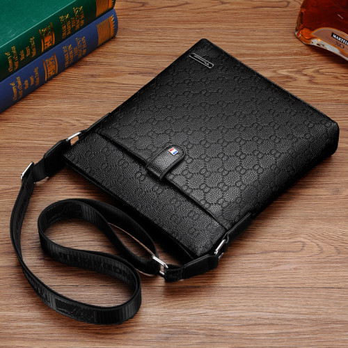 單肩包男格子壓花男士包小方包手提包商務簡約休閒斜後後背包生日禮物