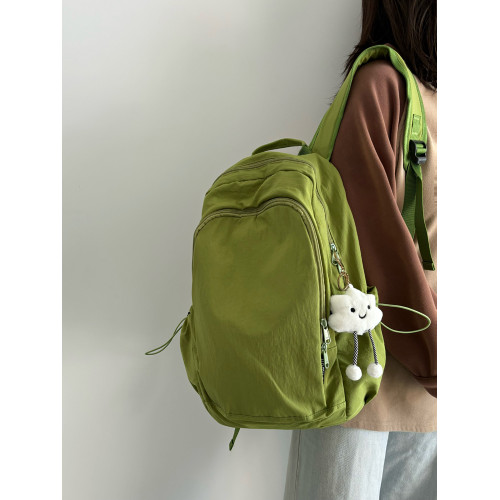 輕便大容量雙肩包ins風簡約日系純色學生書包防潑水登山旅遊後後背包