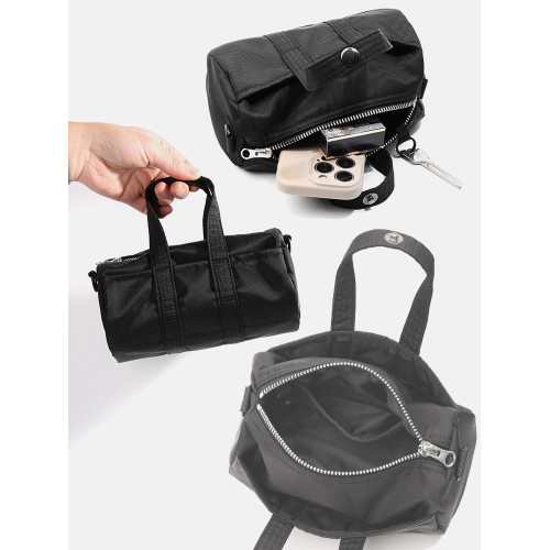 革新出品~HOWL 2WAY尼龍迷你波士頓手提包男女百搭單肩斜背手機包