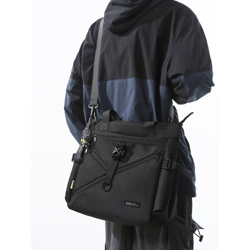 手提補課包男生潮牌大容量學生上課補習袋高中生手拎包單肩斜後後背包