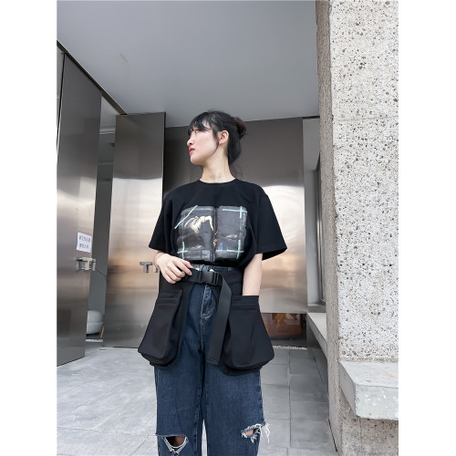 潮酷工裝多口袋實用腰包戶外騎行旅遊輕便貼身腰封圍裙包工具包