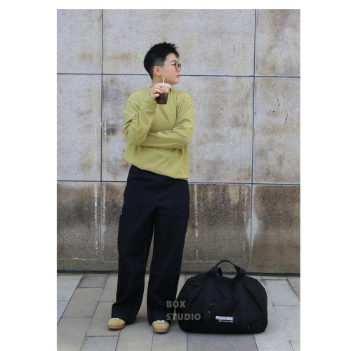 NBHD可收納尼龍防撕大容量水桶包波士頓包旅行手提斜背健身包