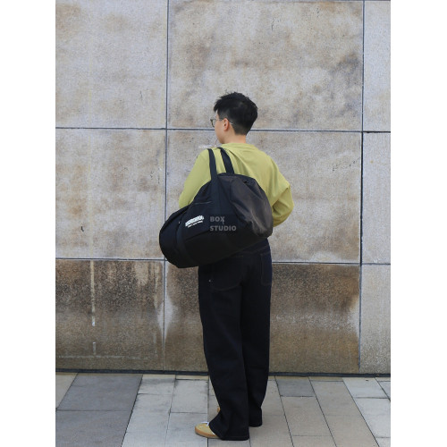 NBHD可收納尼龍防撕大容量水桶包波士頓包旅行手提斜背健身包