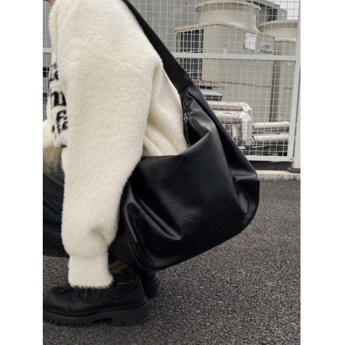 潮流簡約男生百搭通勤包皮質大容量托特包韓版軟皮斜後後背包大單肩包