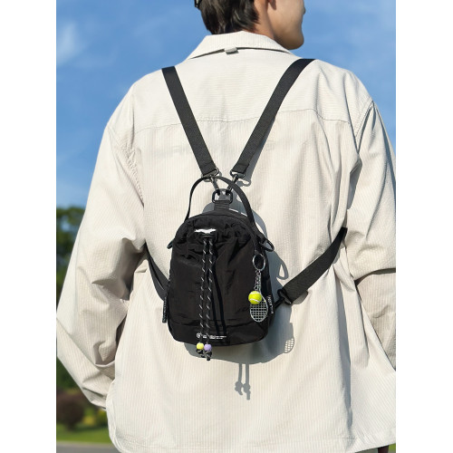 兩用斜背水杯包戶外運動雙肩包小衆休閒單肩包輕便徒步登山水壺包