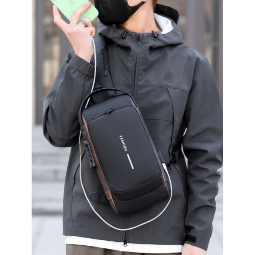 法國Colorin Kite機能胸包男士單肩包大容量通勤防潑水斜後後背包腰包