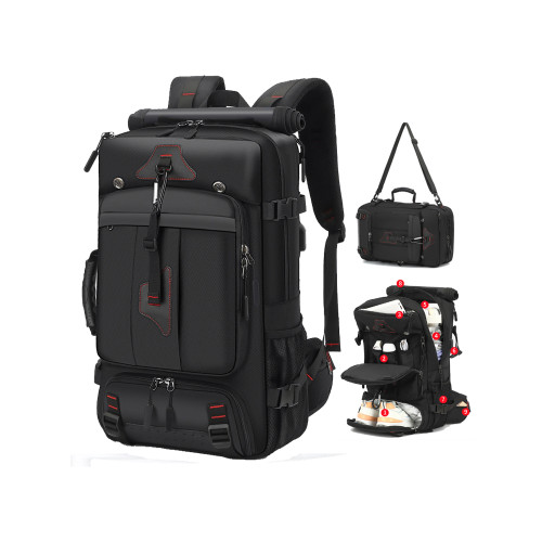 多功能雙肩包男士商務單肩手提電腦包大容量出差旅行登機行李包17