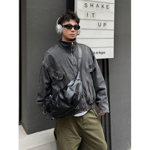 2026新款男包潮牌餃子包休閒斜後後背包男士簡約百搭街頭運動復古單肩