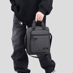 大容量男士單肩包多層休閒斜後後背包多層大號手提包男包時尚通勤後後背包