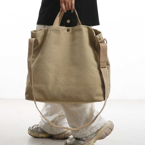 帆布包男包單肩斜後後背包大容量休閒學生上課書包手提包日系單肩後後背包 帆布包男包單肩斜後後背包大容量休閒學生上課書包手提包日系單肩後後背包