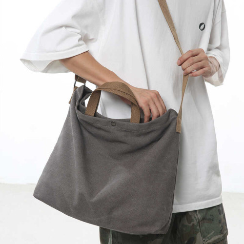 帆布包男包單肩斜後後背包大容量休閒學生上課書包手提包日系單肩後後背包 帆布包男包單肩斜後後背包大容量休閒學生上課書包手提包日系單肩後後背包