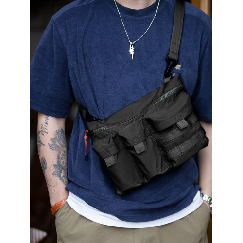 馬登工裝美式多口袋機能單肩郵差斜後後背包戶外山系腰包側肩男後後背包小 馬登工裝美式多口袋機能單肩郵差斜後後背包戶外山系腰包側肩男後後背包小