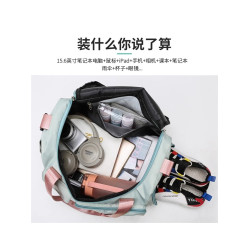 運動遊泳健身包旅行包女大容量輕便可攜式多功能學生行李袋可折曡包