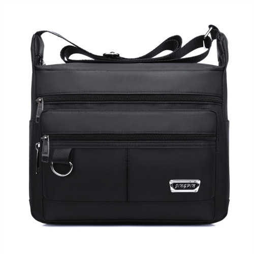 新款男士單肩包多層大容量斜後後背包男時尚百搭輕便旅行休閒防水後後背包