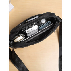 男包男士單肩包斜後後背包防水牛津布包橫款休閒布包做生意包收錢包