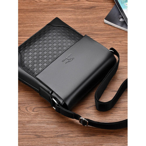 男士單肩包斜後後背包包商務竪款休閒韓版二層牛皮男款大容量真皮男包