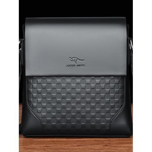 男士單肩包斜後後背包包商務竪款休閒韓版二層牛皮男款大容量真皮男包