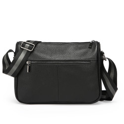 時尚簡約真皮單肩包大容量男士商務休閒斜後後背包頭層牛皮男包小後後背包