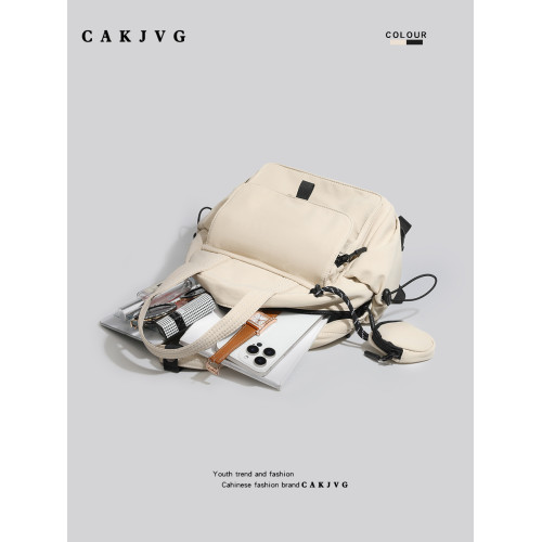 CAKJVG原創簡約休閒包包女通勤輕便雙肩包2025新款百搭學生小後後背包
