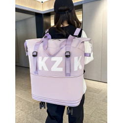 萬向輪雙肩背旅行包新款帶滑輪行李袋大容量學生背袋手提包登機包