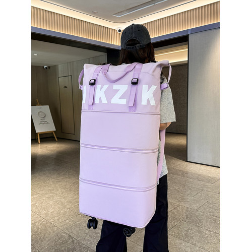 萬向輪雙肩背旅行包新款帶滑輪行李袋大容量學生背袋手提包登機包