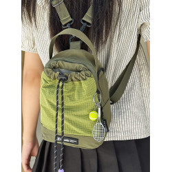 夏季尼龍撞色小挎包男女水壺包戶外運動前側口袋多功能斜背手機包