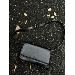 ins極簡中性風繙蓋小方包潮流男生休閒斜後後背包皮質腋下小單肩胸包