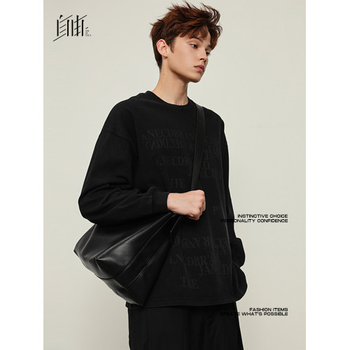 是自由啊 •原創自製 不受約束 極簡大容量單肩斜後後背包不規則男包