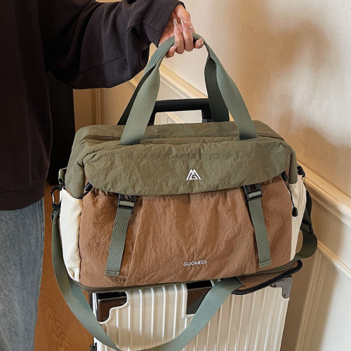 大容量短途出差手提行李包時尚旅遊旅行包輕便防水收納運動健身包