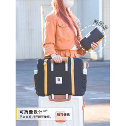 短途旅行包男女大容量登機出差瑜珈健身包衣物棉被袋可折曡行李包