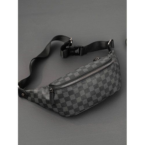 2026新款格子胸包腰包 潮流時尚單肩包斜背小包商務休閒小挎包潮