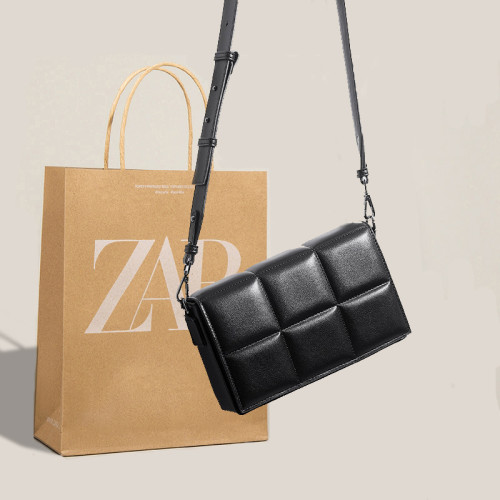 2025新款潮牌輕奢格子商務休閒男包單肩斜後後背包時尚巧克力盒子女包