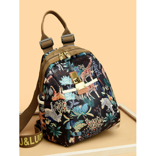 洋氣輕便大容量軟皮雙肩包女2025新時尚女士後後背包牛津布旅行書包女