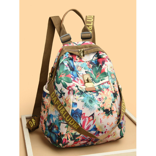 洋氣輕便大容量軟皮雙肩包女2025新時尚女士後後背包牛津布旅行書包女