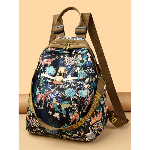 洋氣輕便大容量軟皮雙肩包女2025新時尚女士後後背包牛津布旅行書包女